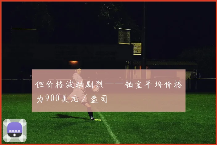 但价格波动剧烈——铂金平均价格为900美元／盎司